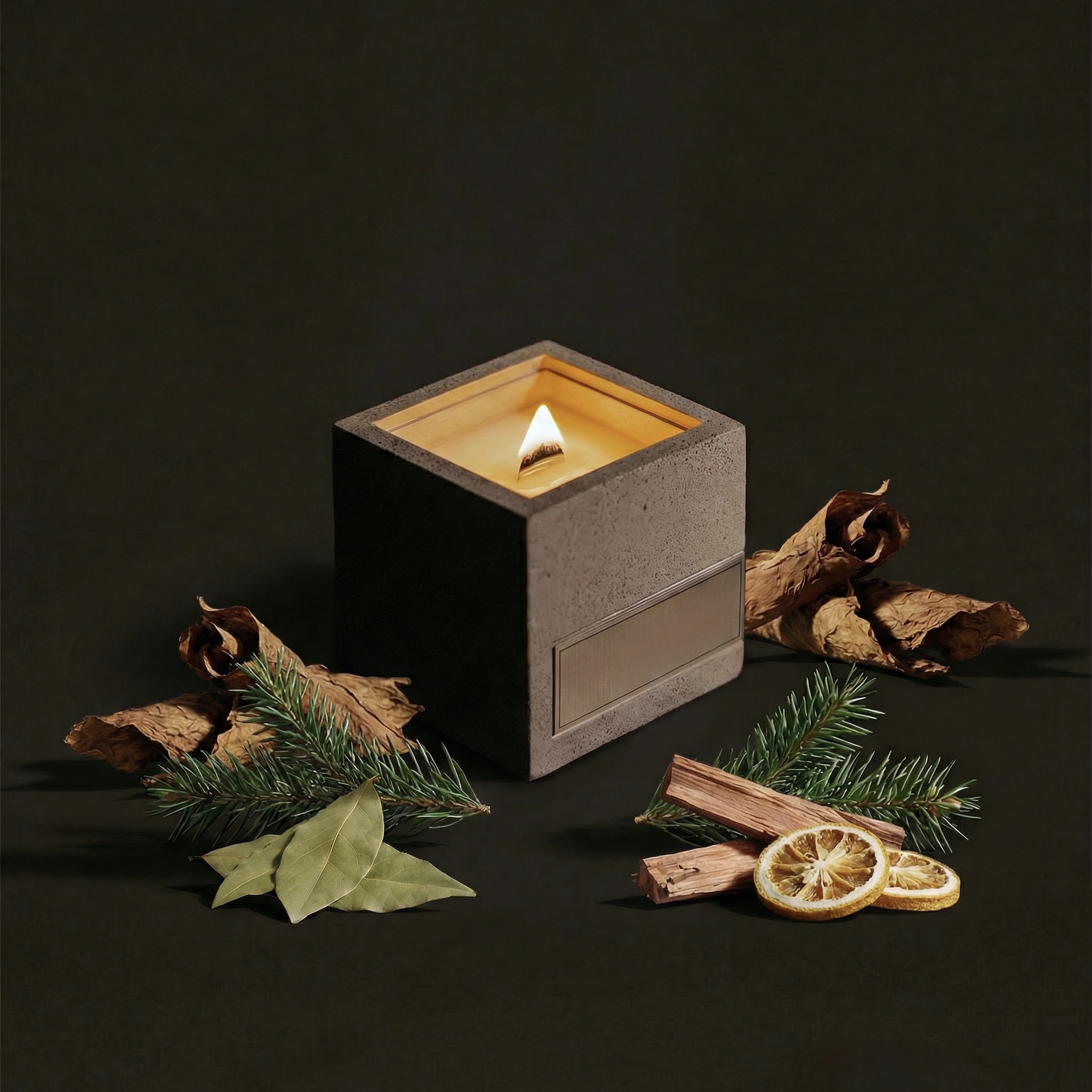 Аромасвеча "Табак и лавровый лист"